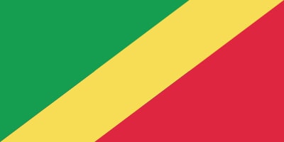 Flag with diagonal stripes: green at the top, yellow in the middle, and red at the bottom.