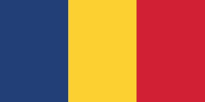 A tricolor flag with vertical stripes: blue on the left, yellow in the center, and red on the right.