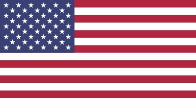 The flag of the United States has 13 horizontal red and white stripes and a blue field with 50 white stars.